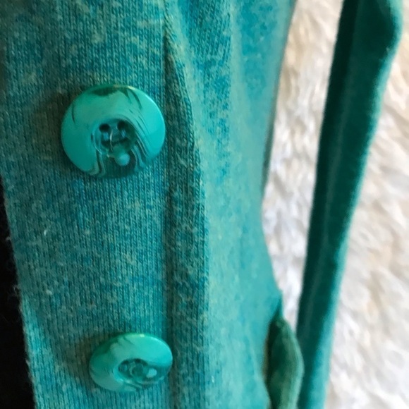 TCEC green button up cardigan sweater  medium - Picture 2 of 7
